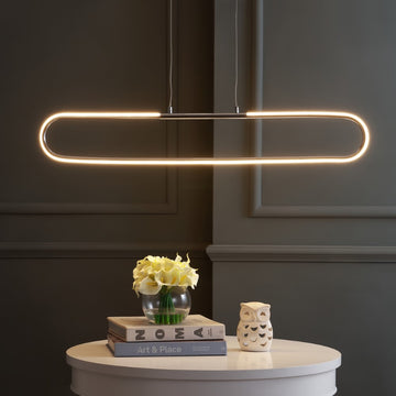 Ned 39" Dimmable Adjustable Integrated LED Metal Linear Pendant - JONATHAN Y